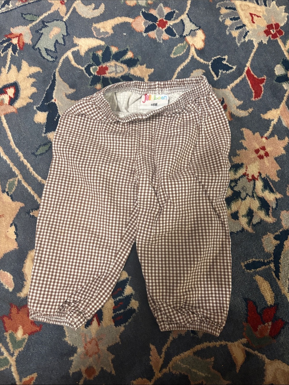 JellyBean Brown Gingham Baby Pants